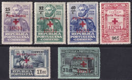 Portugal 1931 Sc 1S30-5 Mundifil 29-34 Red Cross Franchise Set MH*/MNH** - Ongebruikt