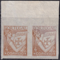 Portugal 1931 Sc 497 Mundifil 513 Imperf Proof Margin Pair MLH* - Proeven & Herdrukken