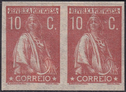 Portugal 1912 Sc 216 Mundifil 215 Imperf Proof Pair MLH* - Essais, épreuves & Réimpressions