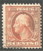 912 USA 1910 6c Orange Washington (USA-443) - Used Stamps