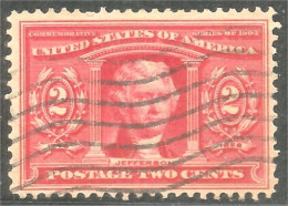 912 USA 1904 2c Red Jefferson (USA-439) - Oblitérés