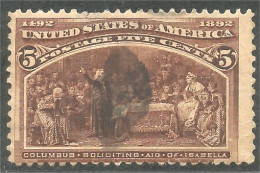 912 USA 1893 5c Columbus Colliciting Queen (USA-437) - Oblitérés