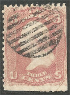 912 USA 1861 3c Pink Washington (USA-428) - Oblitérés