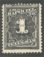 912 USA 1881 No Gum 1c Rapid Tel Telegram (USA-424) - Telegraphenmarken