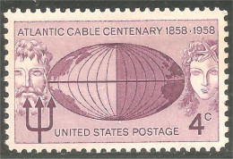 912 USA 1958 Atlantic Cable MNH ** Neuf SC (USA-367) - Ongebruikt