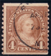 912 USA 1923 Martha Washington 4c Yellow (USA-82) - Used Stamps