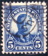 912 USA 1922 Theodore Roosevelt 5c Blue (USA-66) - Usati