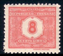 906 Uruguay 8c Rose MNH ** Neuf SC (URU-64b) - Uruguay