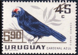 906 Uruguay Blue Cardinal Bleu Cardenal Azul MNH ** Neuf SC (URU-48d) - Songbirds & Tree Dwellers