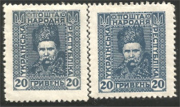 900 Ukraine 1920 20H Two Colours MH * Neuf (UKR-63) - Ukraine