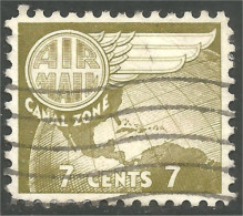 916 Canal Zone 1958 7 Cents Globe Wing Roue Ailée (UCZ-38b) - Zona Del Canale / Canal Zone