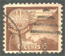 916 Canal Zone 1951 6 Cents Globe Wing Roue Ailée (UCZ-37c) - Kanalzone