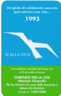 Calendarietto - Comitato Per La Vita - Perugia - Anno 1993 - Petit Format : 1991-00