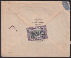 F-EX41406 GREECE 1924 LORD BYRON COVER TO ARGENINA.  - Briefe U. Dokumente