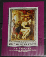 HUNGARY 1977, Paintings, Rubens, Art, Mi #B123, Souvenir Sheet, MNH** - Rubens