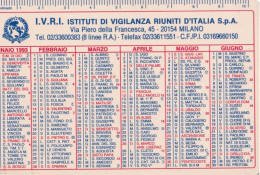 Calendarietto - I.V.R.I. - Istituto Di Vigilanza Riuntiti D'italia - Milano - Anno 1993 - Petit Format : 1991-00