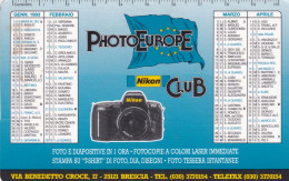 Calendarietto - NIKON Club - Photo Europe - Brescia - Anno 1993 - Petit Format : 1991-00