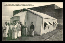 CROIX-ROUGE - SANTE - VISITE DU MAJOR A L'HOPITAL DE CAMPAGNE DE CASABLANCA - INFIRMIERES - Rotes Kreuz