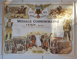 Rare Diplome Guerre De 1870 Attribuée + Un Autre Diplôme - Vor 1871