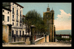 ESPAGNE - IRUN - IGLESIA Y ESCUELA - CARTE COLORISEE - Altri & Non Classificati