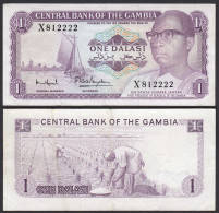 Gambia 1 Dalasi Banknote ND (1971-87) Pick 4f VF (3) Sig 7  (25327 - Sonstige – Afrika