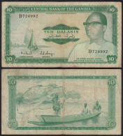 Gambia 10 Dalasi Banknote ND (1972-86) Pick 6b F (4) Sig 6  (25345 - Other - Africa