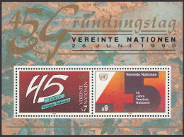 UNO Wien 1990 45 Jahre Vereinte Nationen Block 5 Postfr.    (25890 - ONU