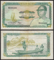 Gambia 10 Dalasi Banknote ND (1987-90) Pick 10b F/VF (3/4) Sig 9  (25344 - Altri – Africa