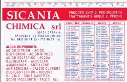 Calendarietto - Sicania - Chimica - Catania - Anno 1993 - Petit Format : 1991-00