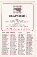 Calendarietto - Sicilprestiti - Palermo - Anno 1993 - Petit Format : 1991-00