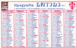 Calendarietto - Tipografia Latini - Firenze - Anno 1993 - Petit Format : 1991-00