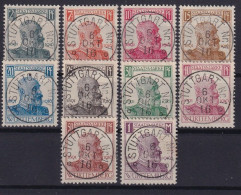 WÜRTTEMBERG 1916 - Canceled - Mi 241-250 - Altri & Non Classificati