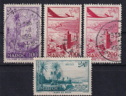 MAROC 1955 - Canceled - YT 100, 101, 101a, 102 - Poste Aérienne - Luftpost