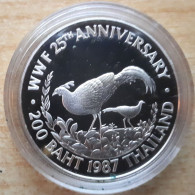 Thailand, 200 Baht 1987 - Silver Proof - Tailandia