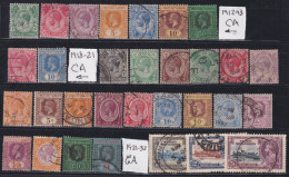 F-EX41809 STRAITS SETTLEMENTS MALAYA MALAYSIA STAMPS LOT 1912-1932 - Straits Settlements