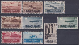 F-EX43151 ITALY 1934 MLH AIRMAIL CENTENARY OF VALOR MEDAL COMPLETE SET.  - Airmail