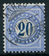 SCHWEIZ PORTOMARKEN 1878 Nr 6I Na Zentrisch Gestempelt X6B61FE - Strafportzegels
