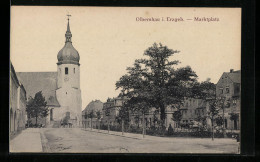AK Olbernhau Im Erzgeb., Marktplatz Mit Kirche  - Olbernhau
