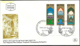 Israel 1974 Mi 616-618 FDC  (FDC ZS10 ISR616-618) - Mezquitas Y Sinagogas