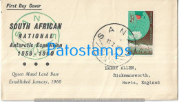 226288 SOUTH AFRICA SANAE COVER ANTARCTIC EXPEDITION CANCEL YEAR 1960 CIRCULATED TO UK NO POSTCARD - Otros - África