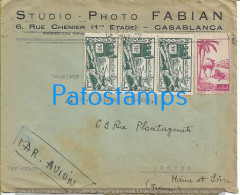 226301 AFRICA CASABLANCA MOROCCO COVER CANCEL CIRCULATED TO FRANCE NO POSTCARD - Autres - Afrique