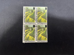 3-4-2024 (stamp) Used  Australia Stamp - AAT Used Bloc Of 4 (1 C Stamp) - Usados