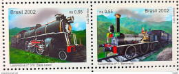 C 2488 Brazil Stamp Old Train Baroneza Zeze Leoni 2002 Setenant Horizontal - Neufs