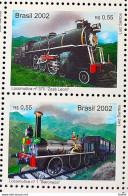 C 2488 Brazil Stamp Old Train Baroneza Zeze Leoni 2002 Setenant Vertical - Neufs
