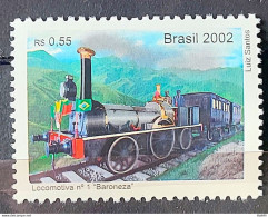 C 2488 Brazil Stamp Locomotive Baroneza Train Transporte Flag 2002 - Neufs