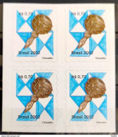 Brazil Regular Stamp RHM 819 Music Perce In Wave Rattle 2002 Block Of 4 - Ungebraucht