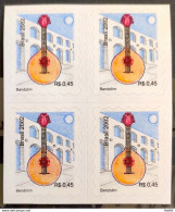 Brazil Regular Stamp RHM 817 Music Perce In Wave Mandolin 2002 Block Of 4 - Neufs