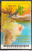 B 126 Brazil Stamp Northeast Caatinga Preservation Map Northeast Cactus Bird Hand 2002 - Neufs
