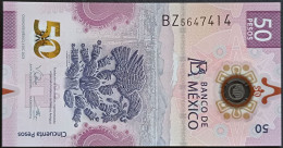 MEXICO $50 ! SERIES BZ 6-DEC-2023 DATE ! Victoria Rod. Sign. AXOLOTL POLYMER NOTE Mint BU Crisp Read Descr. For Notes - México