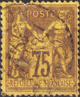 FRANCE - Yv.99 75c Violet/jaune Sage T.II - Petits Défauts, TB D'aspect - (c.50€) (c) - 1876-1898 Sage (Type II)